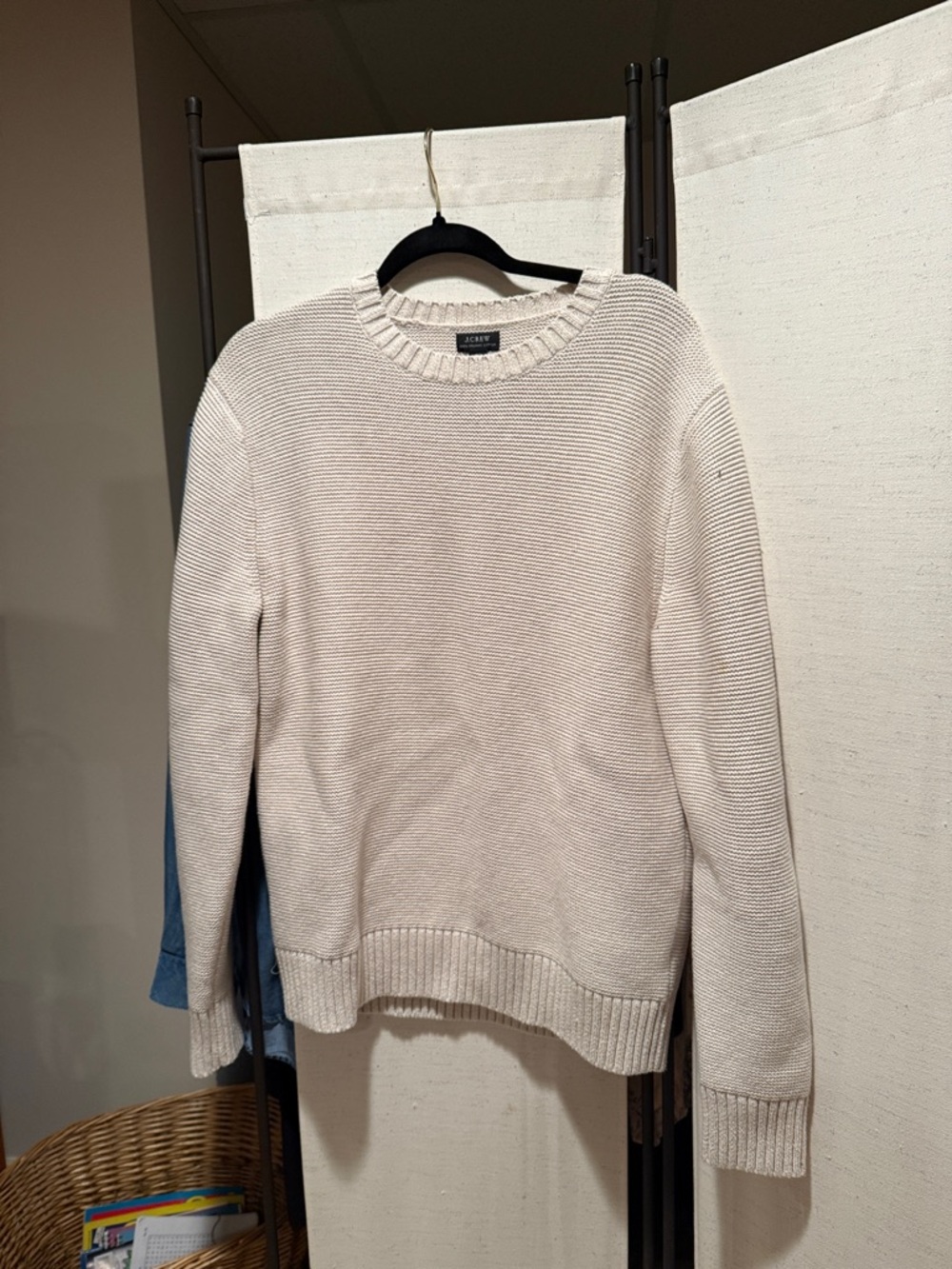 J. Crew Crewneck Sweater in Light Beige/Cream